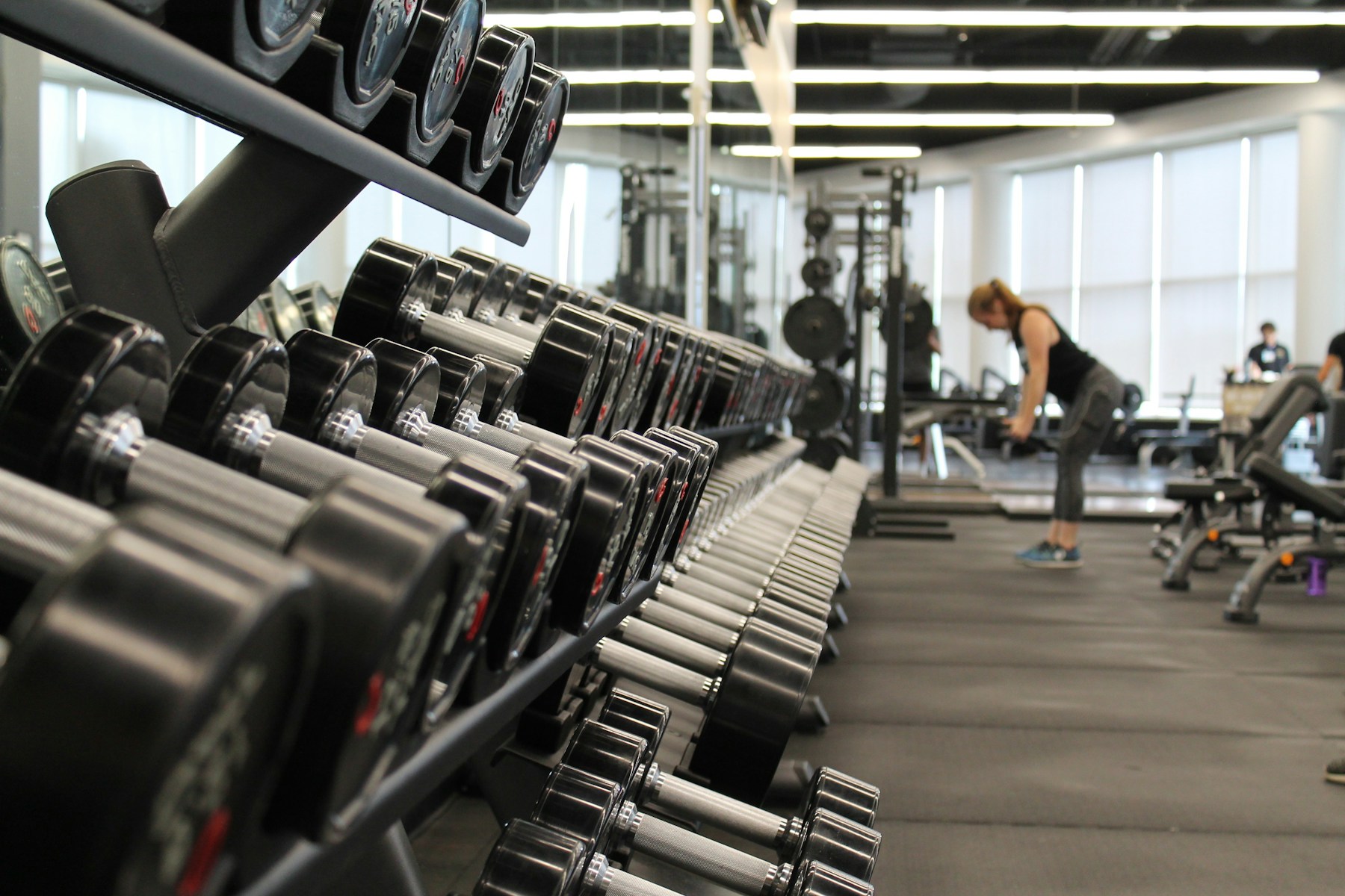Real gym filled with training equipment